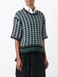 checked couture knit T-shirt