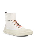 strapped hi-top canvas sneakers