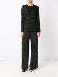 striped knit blouse