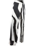 asymmetric printed trousers