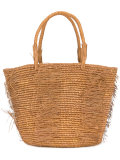 Layered straw tote