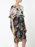 abstract print shift dress