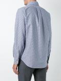 small check button down collar shirt