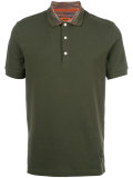 striped collar polo shirt