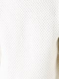 waffle knit contrast trim jumper