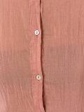 buttoned round neck blouse