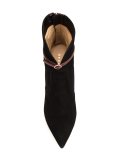 buckle front pointed toe boots