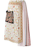 multi-print asymmetric skirt