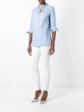 ruffle collar poplin top