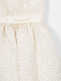 belted jacquard dress