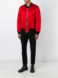 quilted logo patch jacket