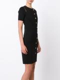 dislocated button fastening dress