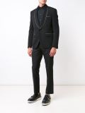 contrast trim blazer