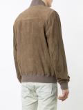 perforated leather bomber