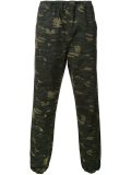 camouflage print trousers