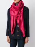 fringed jacquard scarf