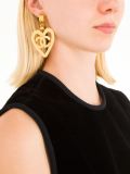 CC heart logo clip-on earrings