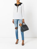 ruffle collar blouse