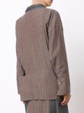 asymmetric pinstripe blazer