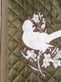 quilted bird detail coat
