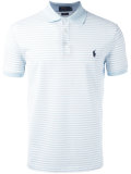 embroidered logo striped polo shirt 