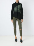 asymmetric panelled jacket