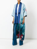 floral-print kimono-style robe