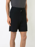 woven track shorts