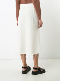 frayed hem pencil skirt