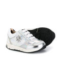 logo metallic sneakers
