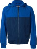 colour block hooded jacket