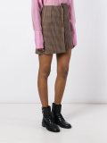 Pied-de-poule mismatched mini skirt
