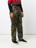 camouflage print trousers