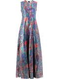 abstract print sleeveless dress