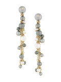 glass pearl dangle earrings