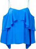 cold shoulder ruffle blouse