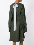 drawstring collar dress