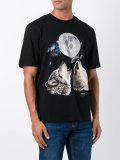 'wolves' print T-shirt