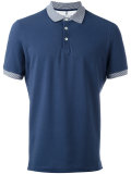 striped collar polo shirt