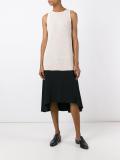 waffle knit sleeveless tunic