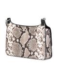 snakeskin print shoulder bag