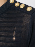 embossed striped jumper