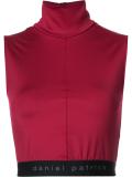 funnel neck cropped top