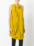 draped cowl neck dress