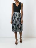 embroidered midi skirt