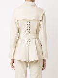 lace up fitted coat