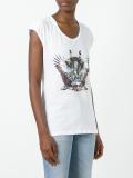 microphone print T-shirt