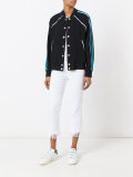 fringed trim skinny jeans 