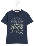 pixelated logo print T-shirt