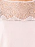 sheer panel flared blouse